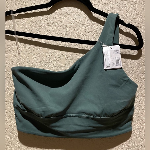 NWT Lululemon Align Asymmetrical Sports Bra Medium Forest Color Size 10 - Picture 5 of 9
